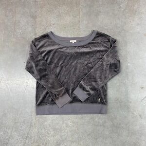Juicy Couture Velour Crewneck Sweatshirt Y2K‎ Cropped Fit Women's Size M